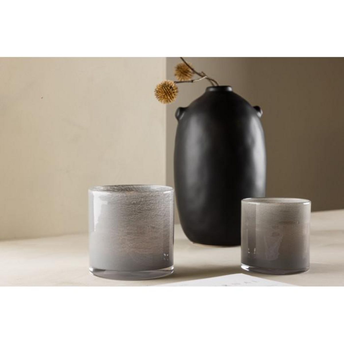 Paris Prix Photophore Déco  Gloria  12cm Gris Clair