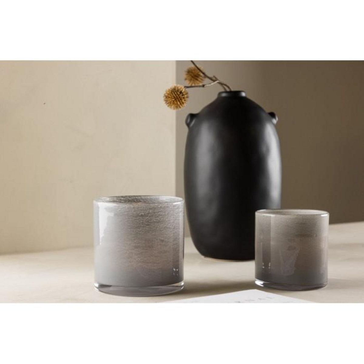 Paris Prix Photophore Déco  Gloria  12cm Gris Clair