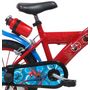 Voir la diapositive 3 : Marvel Vélo enfant - Modèle 14'' Spiderman + Casque pour enfant de 95/110 cm avec stabilisateurs - Plaque décorative avant - Porte bidon - 2 freins