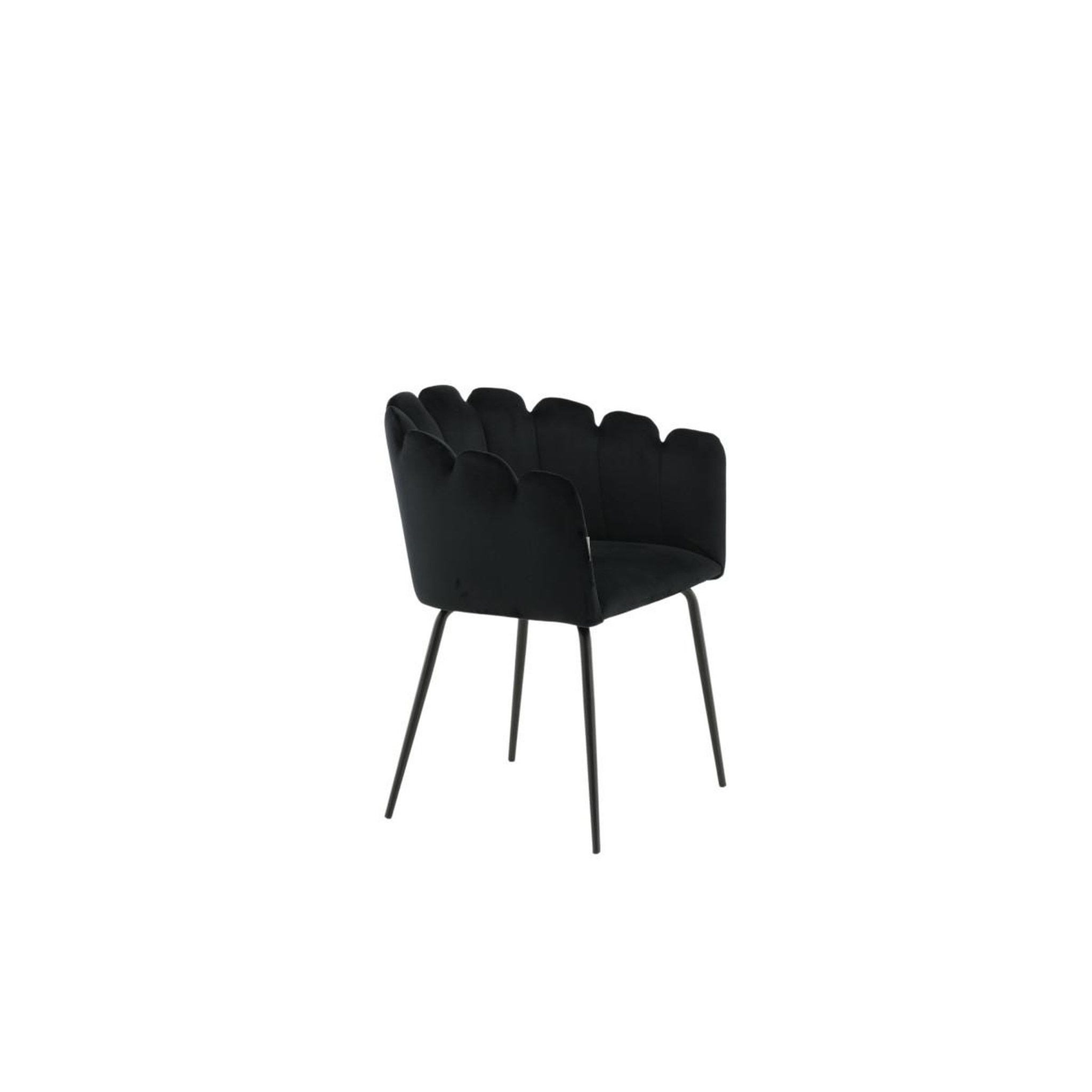 Voir la diapositive 2 : Paris Prix Chaise en velours  limhamn  76cm noir