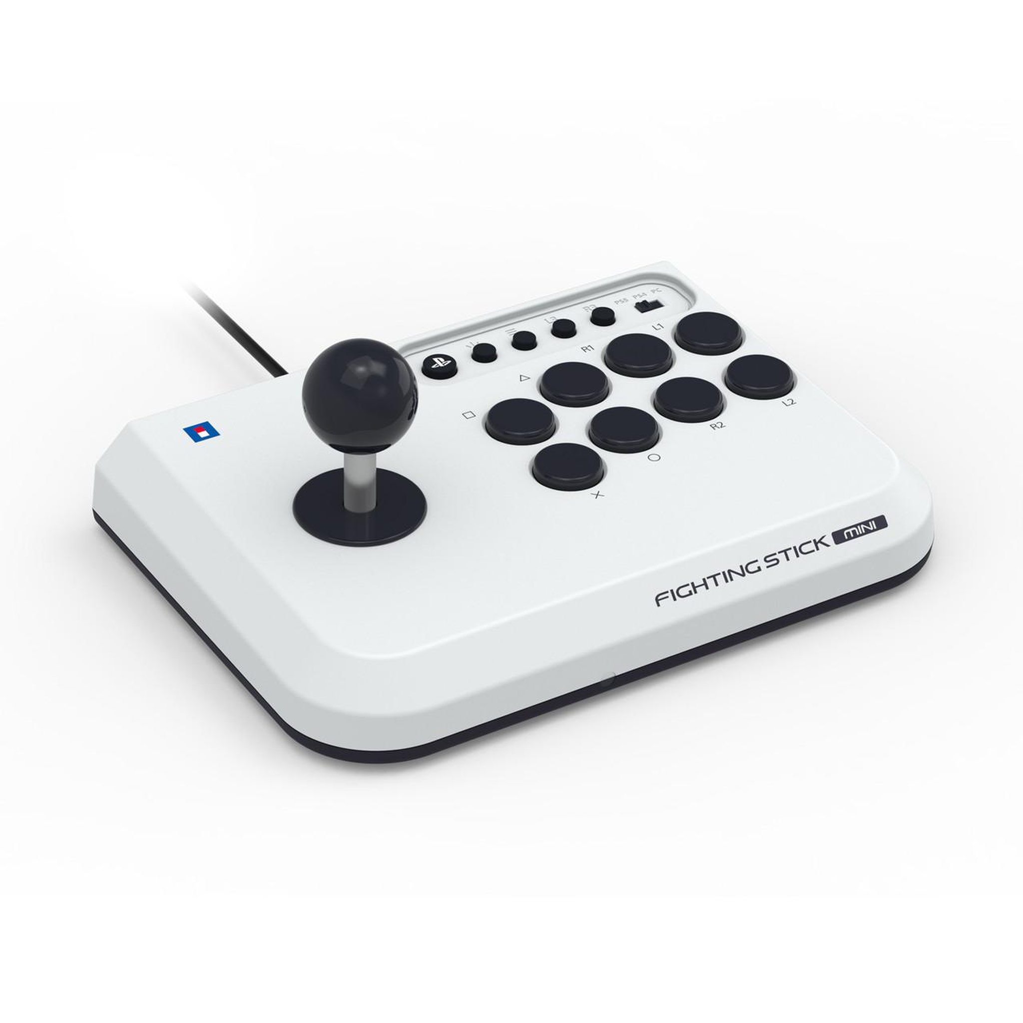 Voir la diapositive 2 : HORI Manette filaire Hori Fighting Stick Mini pour PS5 PS4 et PC Blanc Noir
