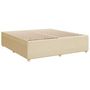 Voir la diapositive 3 : VIDAXL Cadre de lit sans matelas creme 200x200 cm tissu
