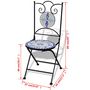 Voir la diapositive 6 : VIDAXL Chaises pliables de bistro lot de 2 Ceramique Bleu et blanc