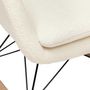 Voir la diapositive 2 : ATMOSPHERA Fauteuil à Bascule Bouclette  Olmeto  83cm Blanc