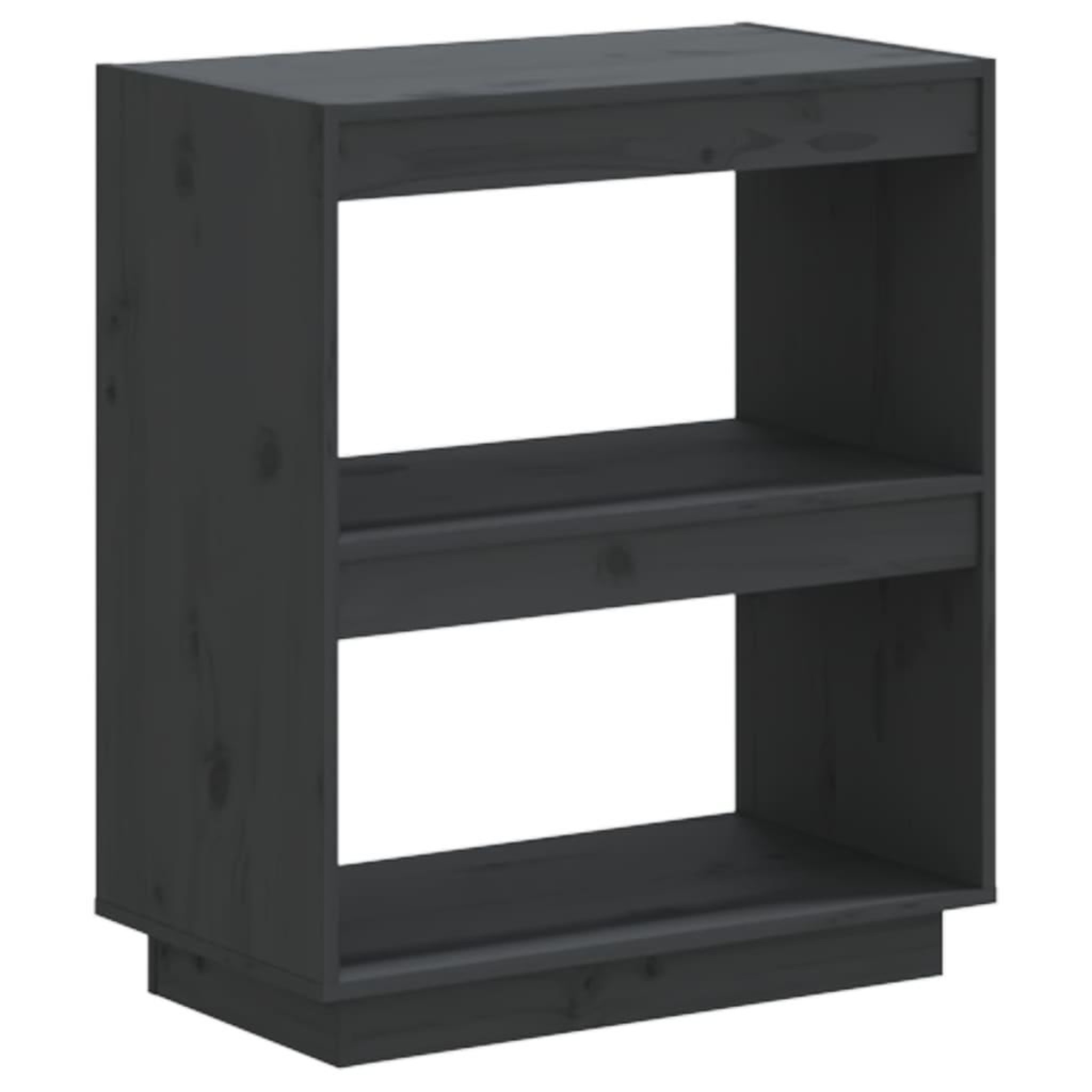 Voir la diapositive 2 : VIDAXL Bibliotheque Gris 60x35x71 cm Bois de pin massif