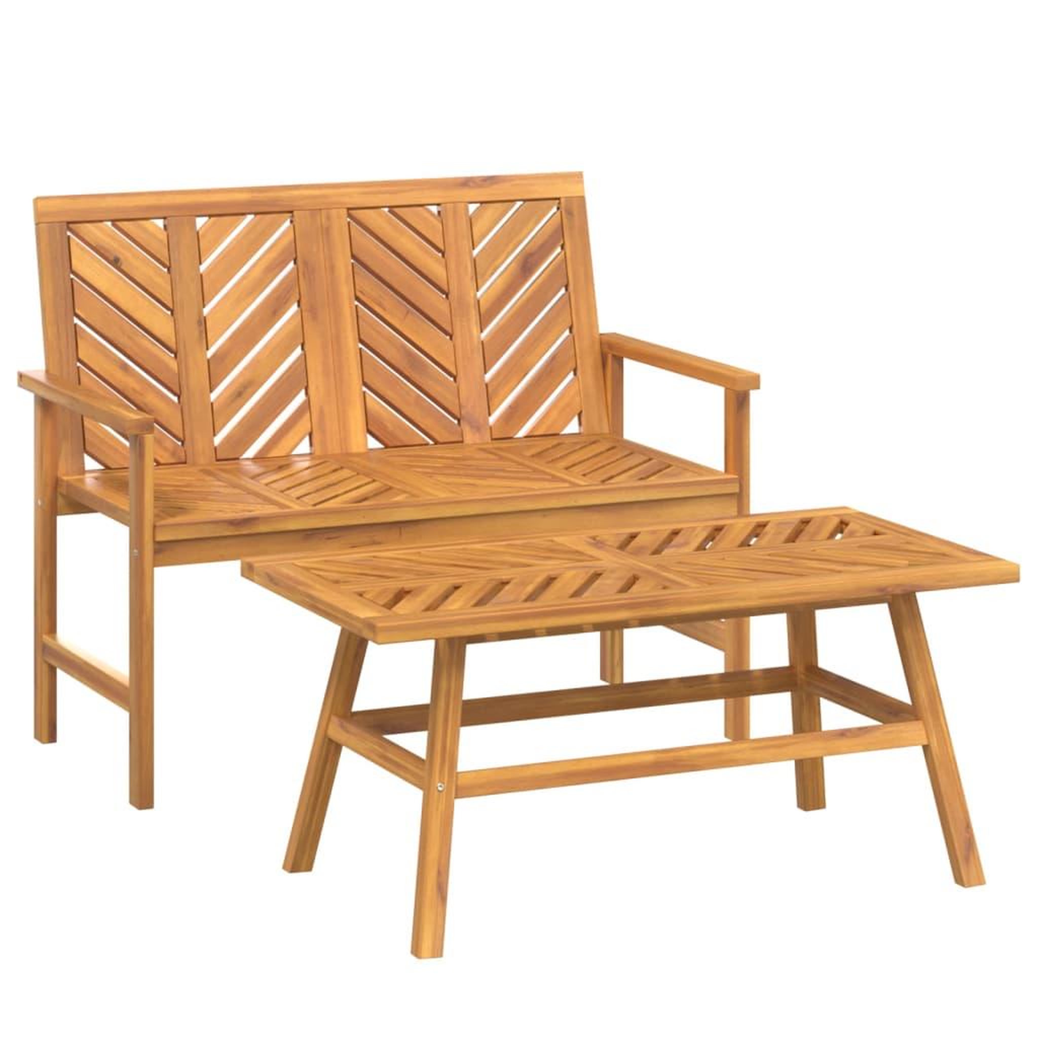 Voir la diapositive 2 : VIDAXL Ensemble de salon de jardin 2 pcs bois d'acacia solide