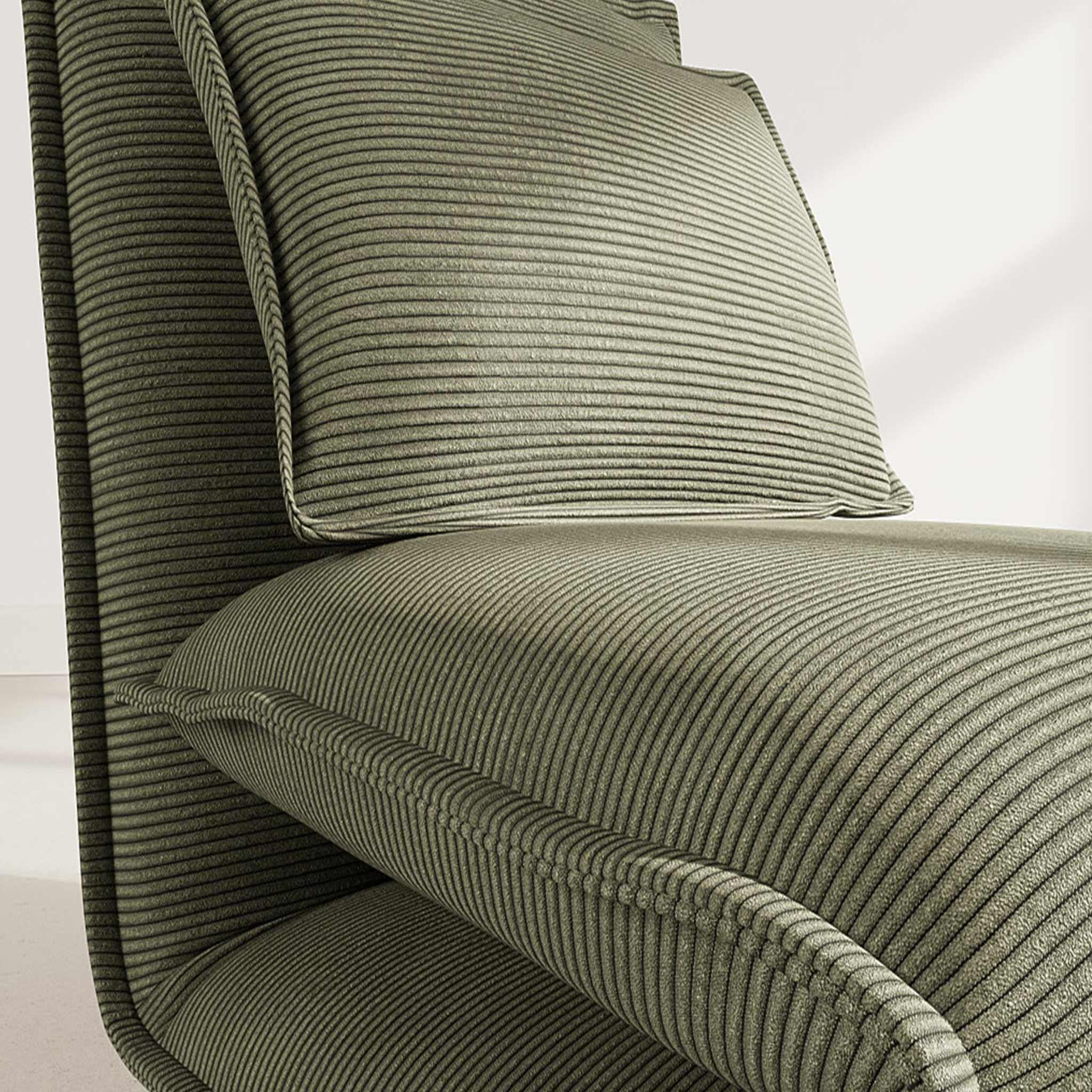Voir la diapositive 4 : BEST MOBILIER Candice - banquette 1 place convertible clic-clac en velours côtelé