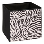 FIVE Boîte de rangement ZEBRA - L. 31 x l. 31 x H. 31 cm - Noir
