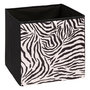 Voir la diapositive 1 : FIVE Boîte de rangement ZEBRA - L. 31 x l. 31 x H. 31 cm - Noir