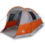 Voir la diapositive 4 : VIDAXL Tente de camping tunnel 4 personnes gris et orange impermeable