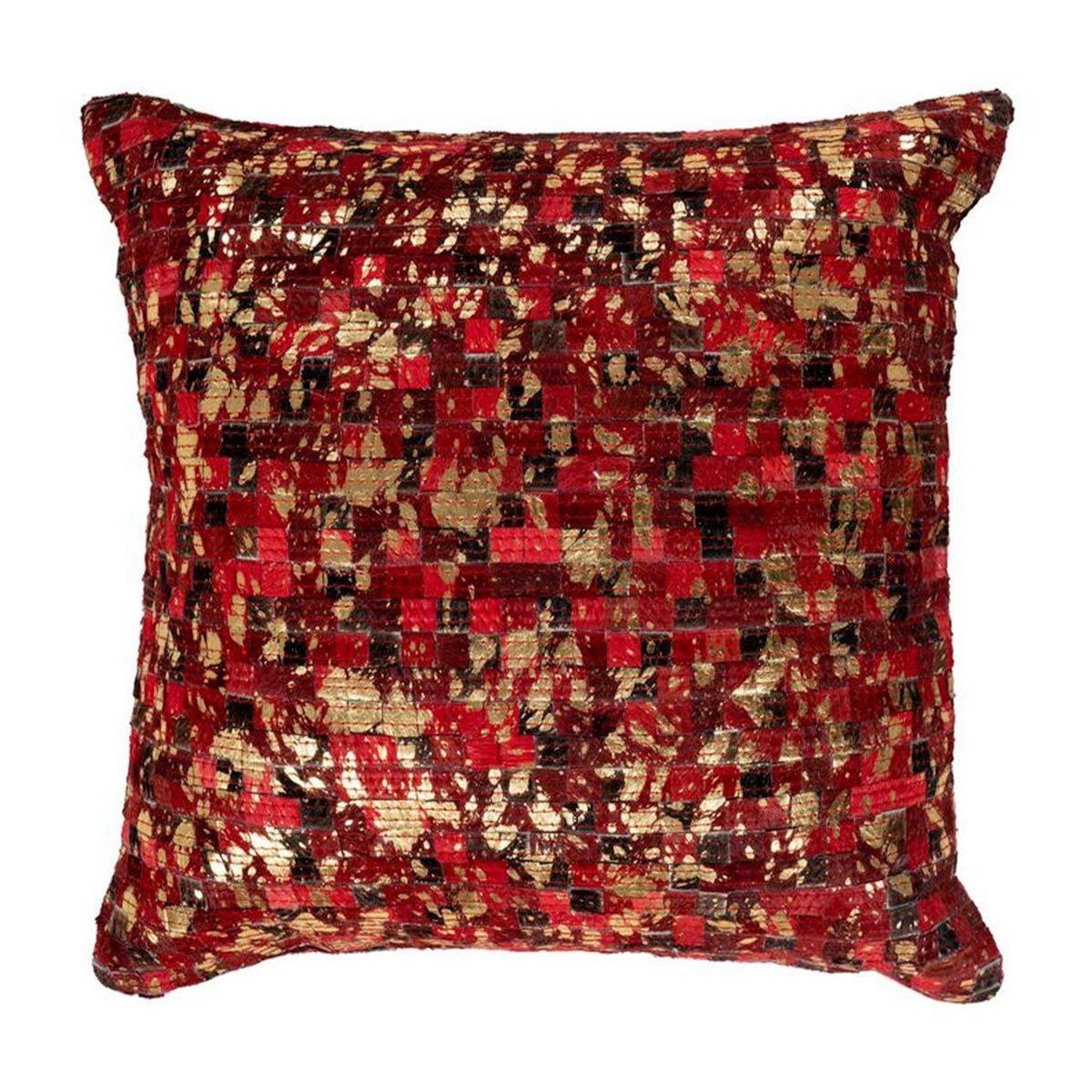 Paris Prix Coussin Déco  Finish  45x45cm Rouge & Or
