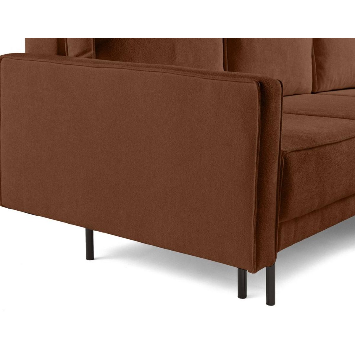 BEST MOBILIER Charlie - canapé d'angle réversible 4 places - convertible avec coffre - en tissu