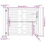Voir la diapositive 6 : VIDAXL Portail de jardin anthracite 105x80cm acier conception de carre