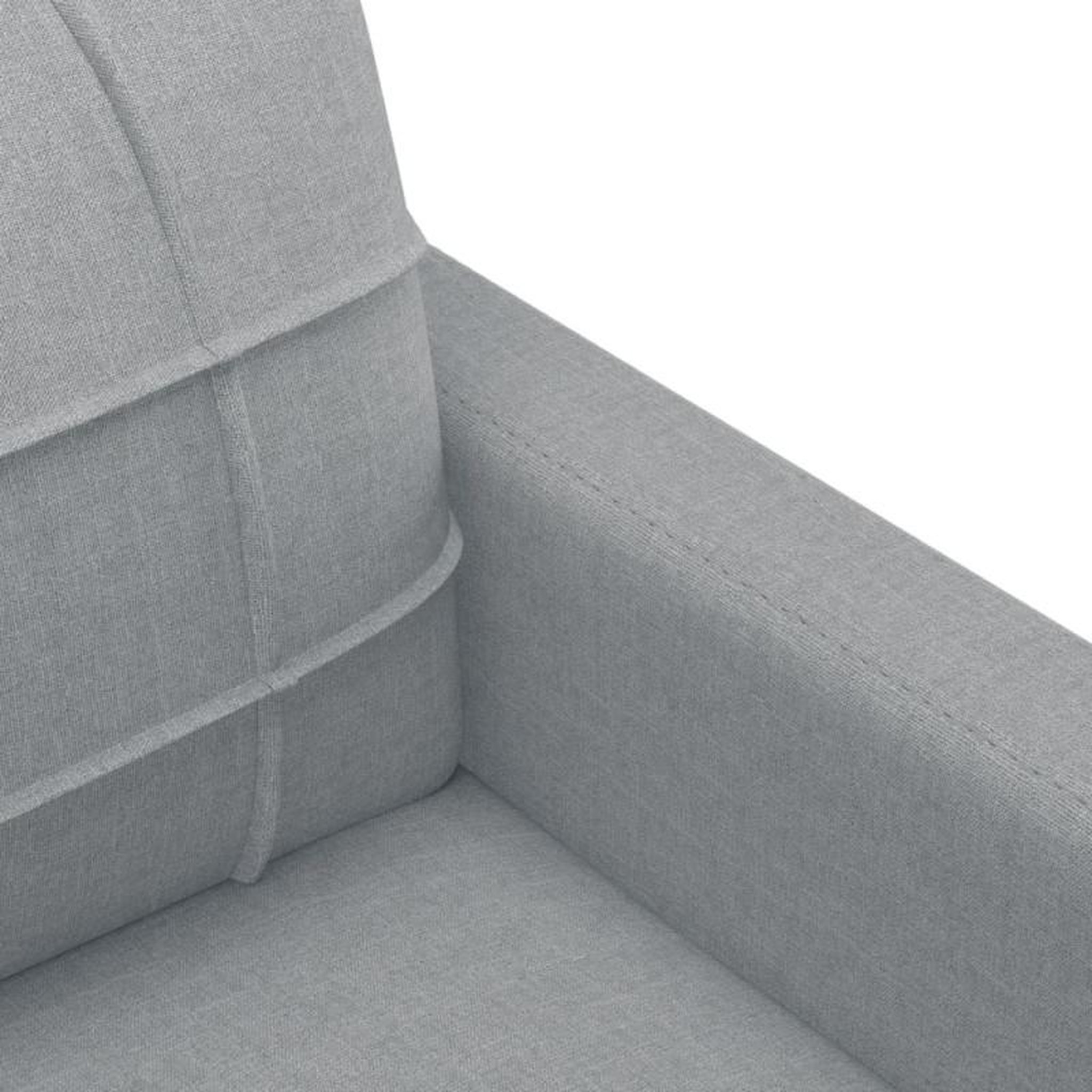 Voir la diapositive 6 : VIDAXL Canapé à 2 places Gris clair 120 cm Tissu