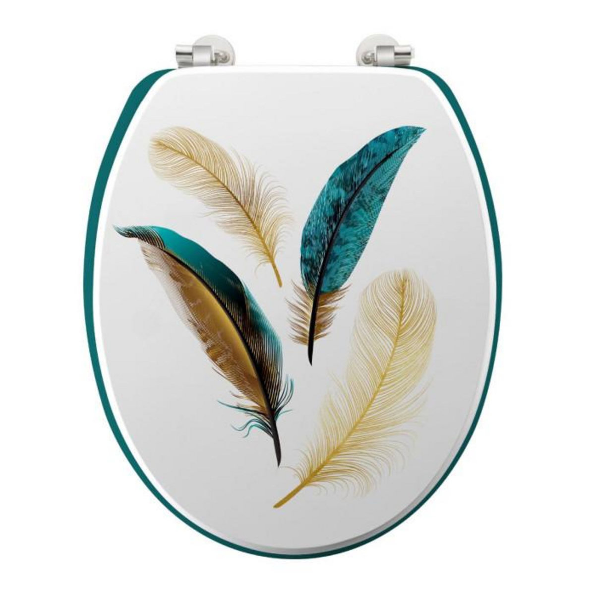 Paris Prix Abattant WC Déco  Plumiss  46cm Multicolore