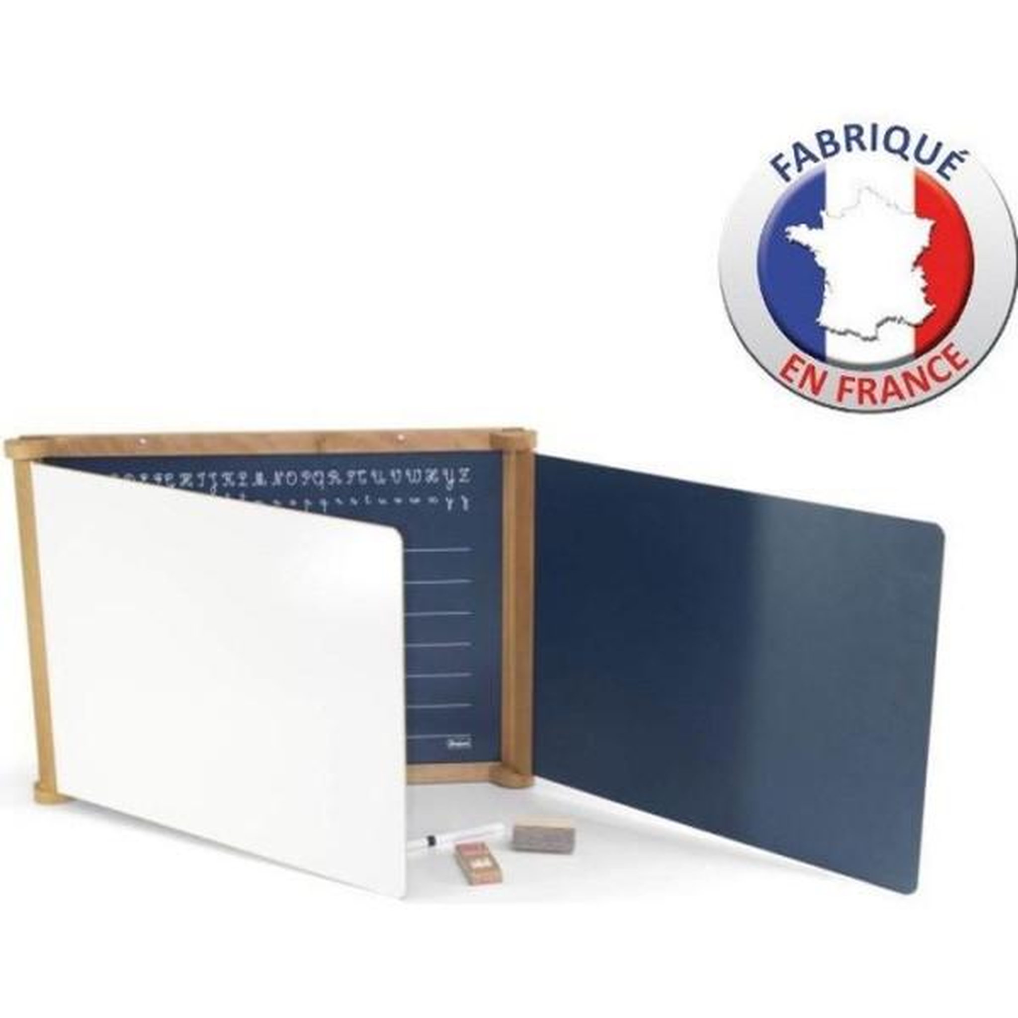 Voir la diapositive 1 : JeuJura Tableau Triptyque en Bois JEUJURA - Teinté Chene 59 x 46 cms