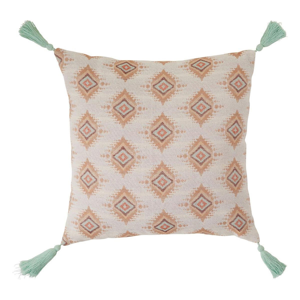ATMOSPHERA Coussin Déco Jacquard  Ikat  38x38cm Multicolore