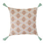 Voir la diapositive 1 : ATMOSPHERA Coussin Déco Jacquard  Ikat  38x38cm Multicolore