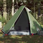 VIDAXL Tente de camping a dome 2 personne vert impermeable