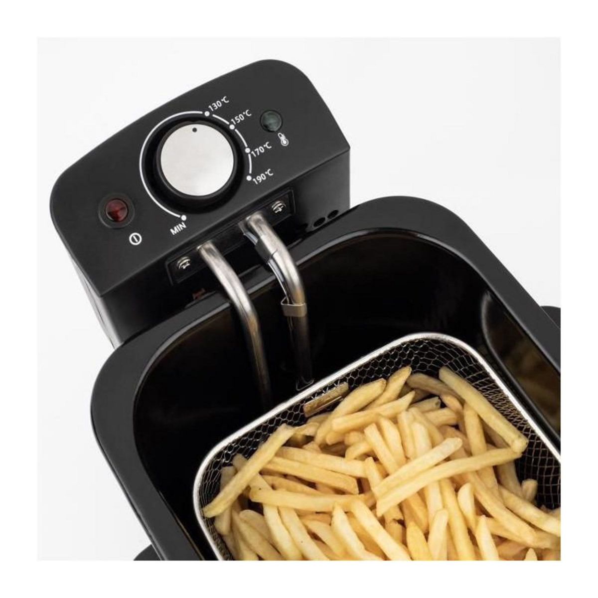 HKOENIG HKoeNIG DFX500 - Friteuse electrique 3L - 2200W - Temperature reglable - Corps en acier inoxydable - Panier amovible