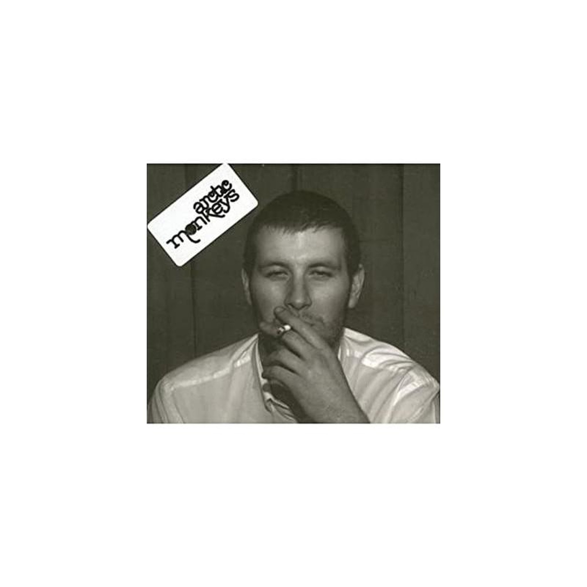 Affiche graphique vinyle noir et blanc portrait homme et citation