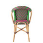 Voir la diapositive 4 : Paris Prix Chaise en Rotin  Geo  86cm Rose & Vert