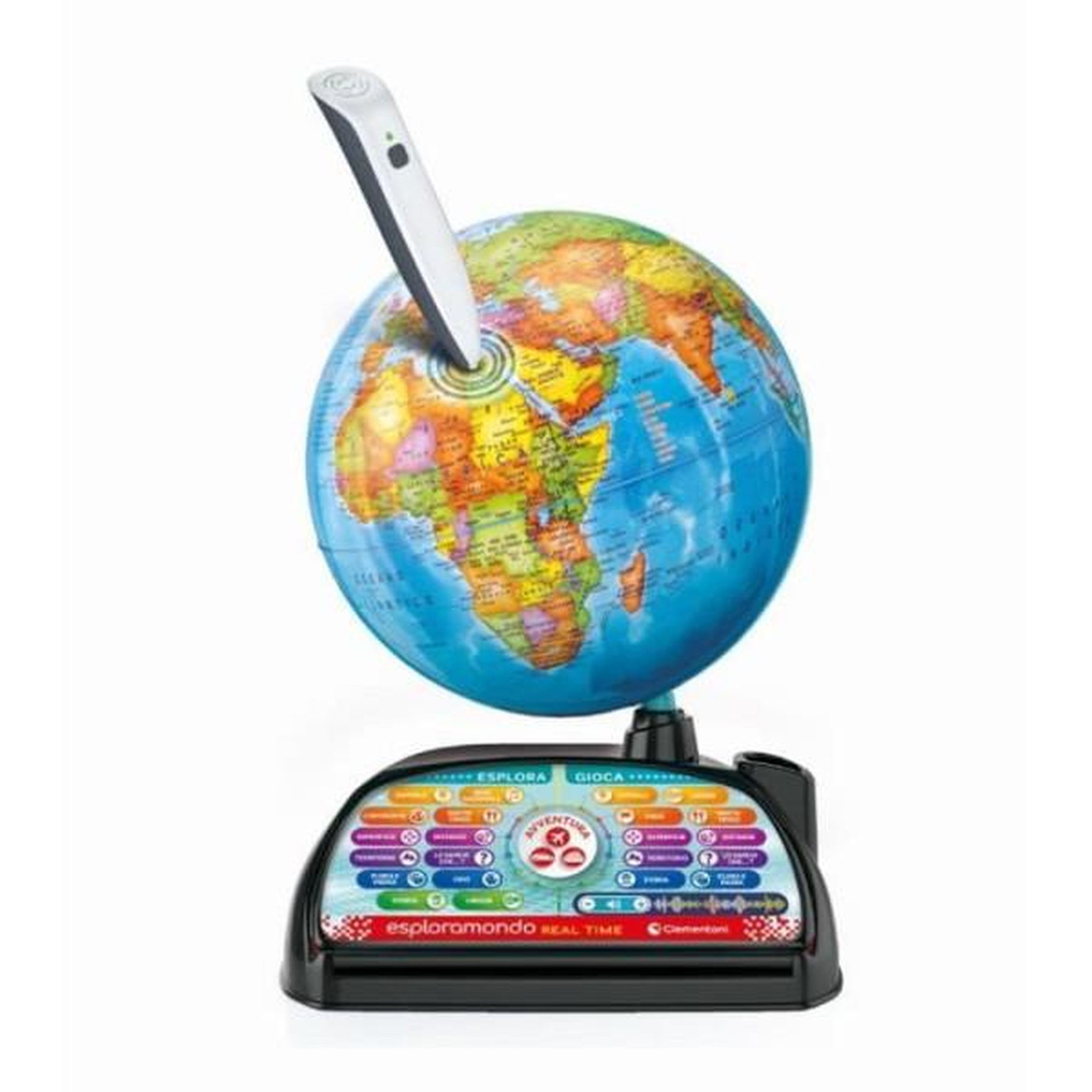 Voir la diapositive 2 : CLEMENTONI Clementoni - exploraglobe - voyage en temps réel - 3 modes de jeu et 28 activités - stylo bluetooth