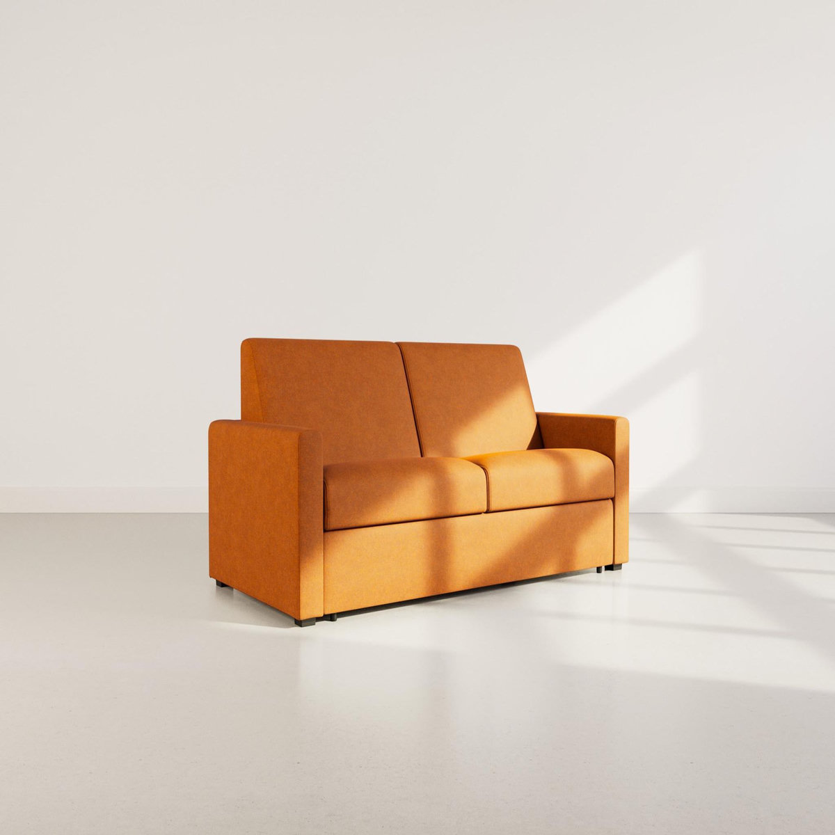 BEST MOBILIER Julia - canapé 3 places convertible express couchage quotidien 140 cm matelas 14 cm en tissu