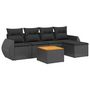 Voir la diapositive 2 : VIDAXL Salon de jardin 6 pcs avec coussins noir resine tressee
