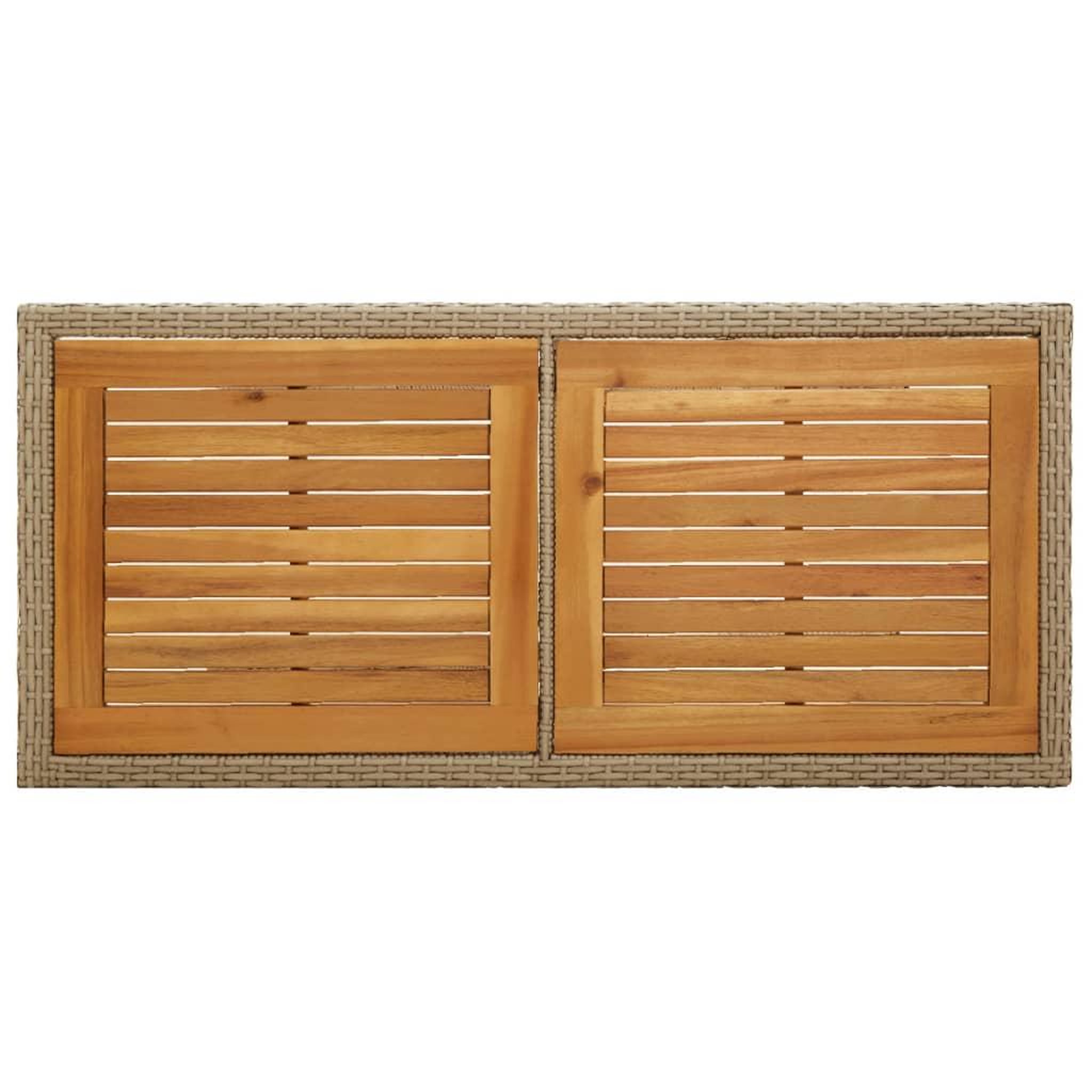 Voir la diapositive 4 : VIDAXL Table de jardin Beige Bois massif d'acacia et poly rotin