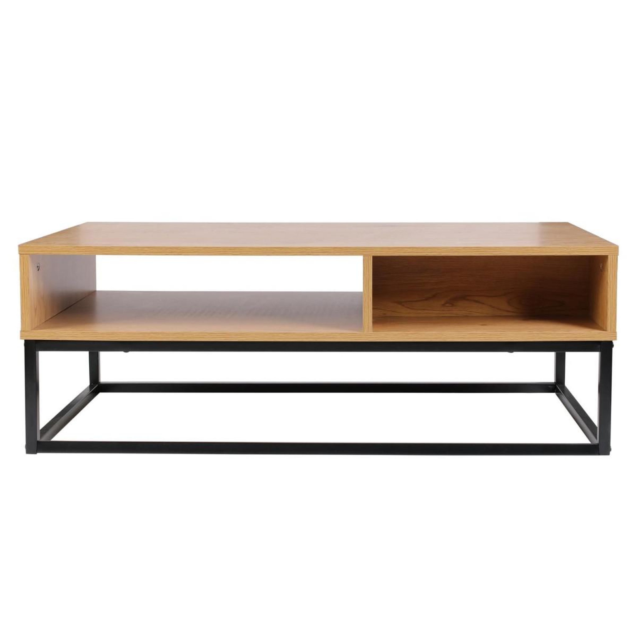 Voir la diapositive 3 : The Home Deco Factory Table basse bois & métal  abbott  100cm naturel