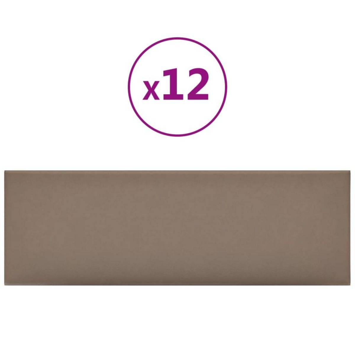 VIDAXL Panneaux muraux 12 pcs Cappuccino 90x30 cm Similicuir 3,24 m²