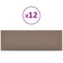 Voir la diapositive 2 : VIDAXL Panneaux muraux 12 pcs Cappuccino 90x30 cm Similicuir 3,24 m²