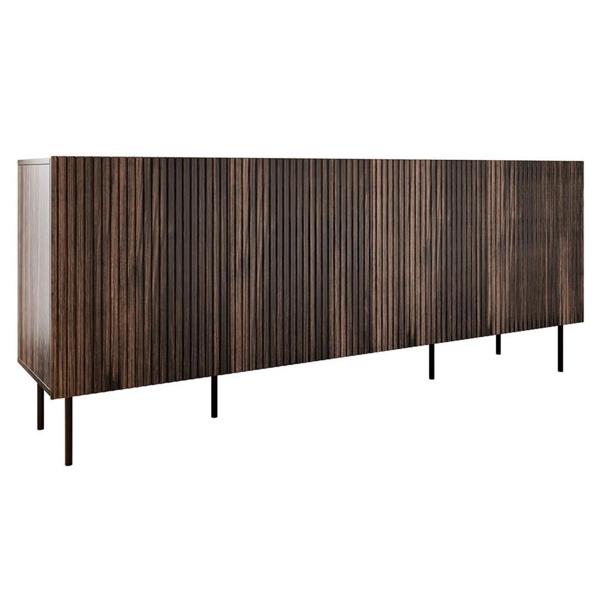 BEST MOBILIER Franco - buffet bas - effet bois - 200 cm