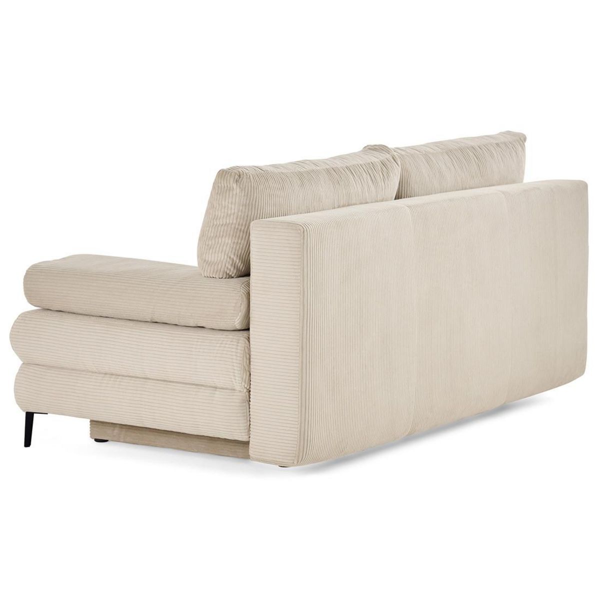 BEST MOBILIER Elton - canapé 3 places convertible avec coffre en velours côtelé