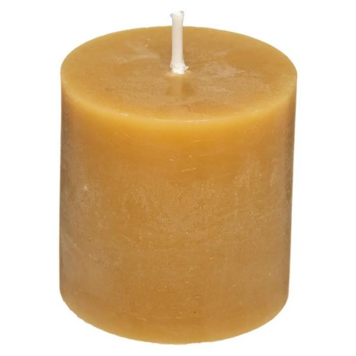 COMPTOIR DE LA BOUGIE Lot de 4 Bougies Votives  Rustic  4,5cm Jaune