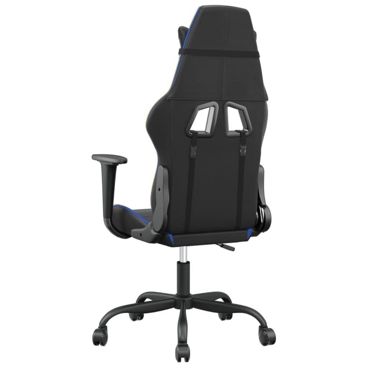 VIDAXL Chaise de jeu de massage Noir et bleu Similicuir