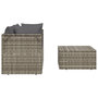 Voir la diapositive 5 : VIDAXL Salon de jardin 3 pcs avec coussins Gris Resine tressee