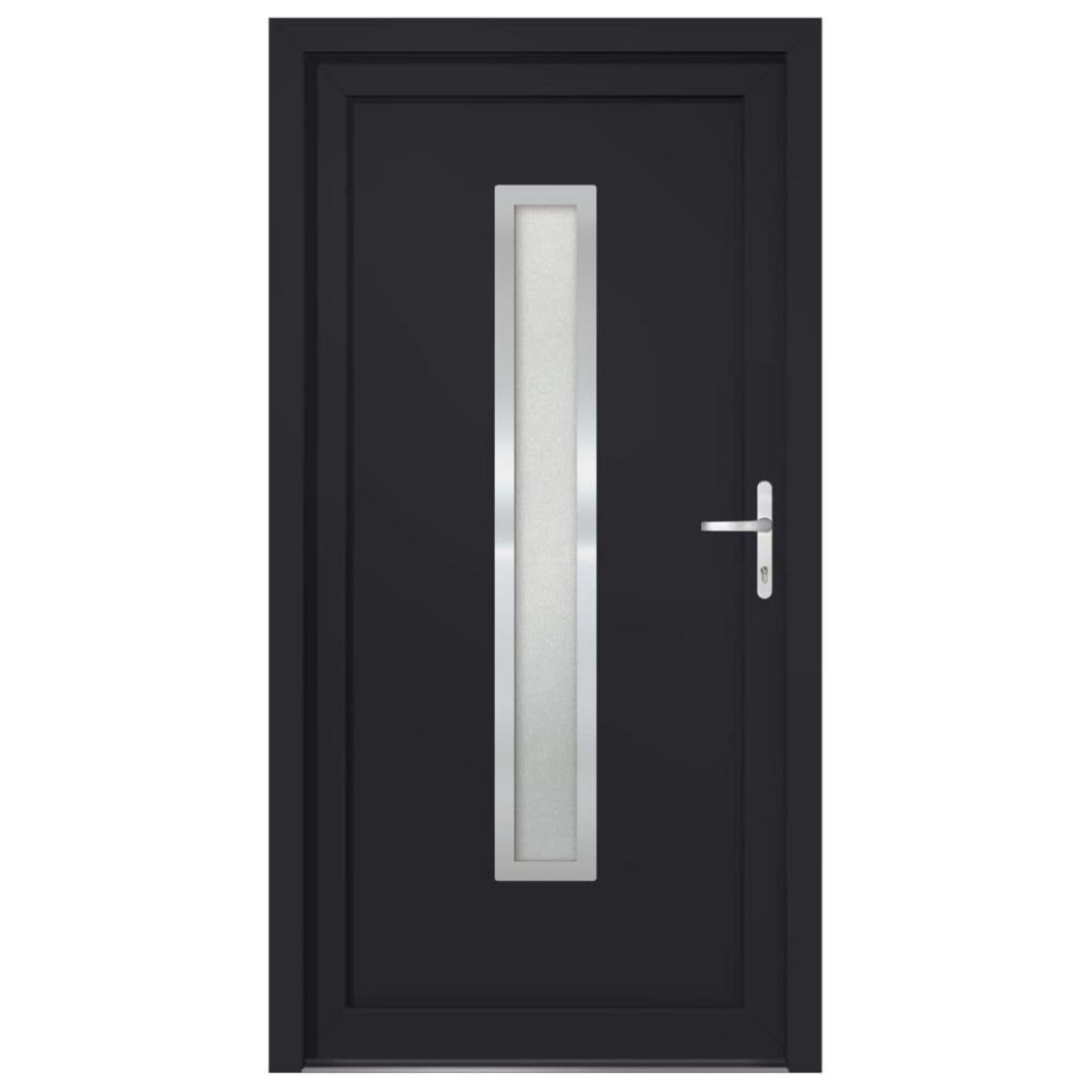 VIDAXL Porte d'entree anthracite 88x200 cm PVC