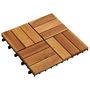 Voir la diapositive 2 : VIDAXL Kit de tuiles de plancher en acacia 30 x 30 cm 30 pcs