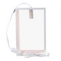 Voir la diapositive 2 : Paris Prix Lampe à Poser Bois & Métal  Cadre  29cm Blanc & Naturel