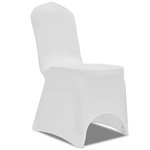 VIDAXL Housse de chaise extensible 100 pcs Blanc