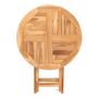 Voir la diapositive 3 : HOUSE NORDIC Table de jardin en teck OVIEDO Ø 70 cm