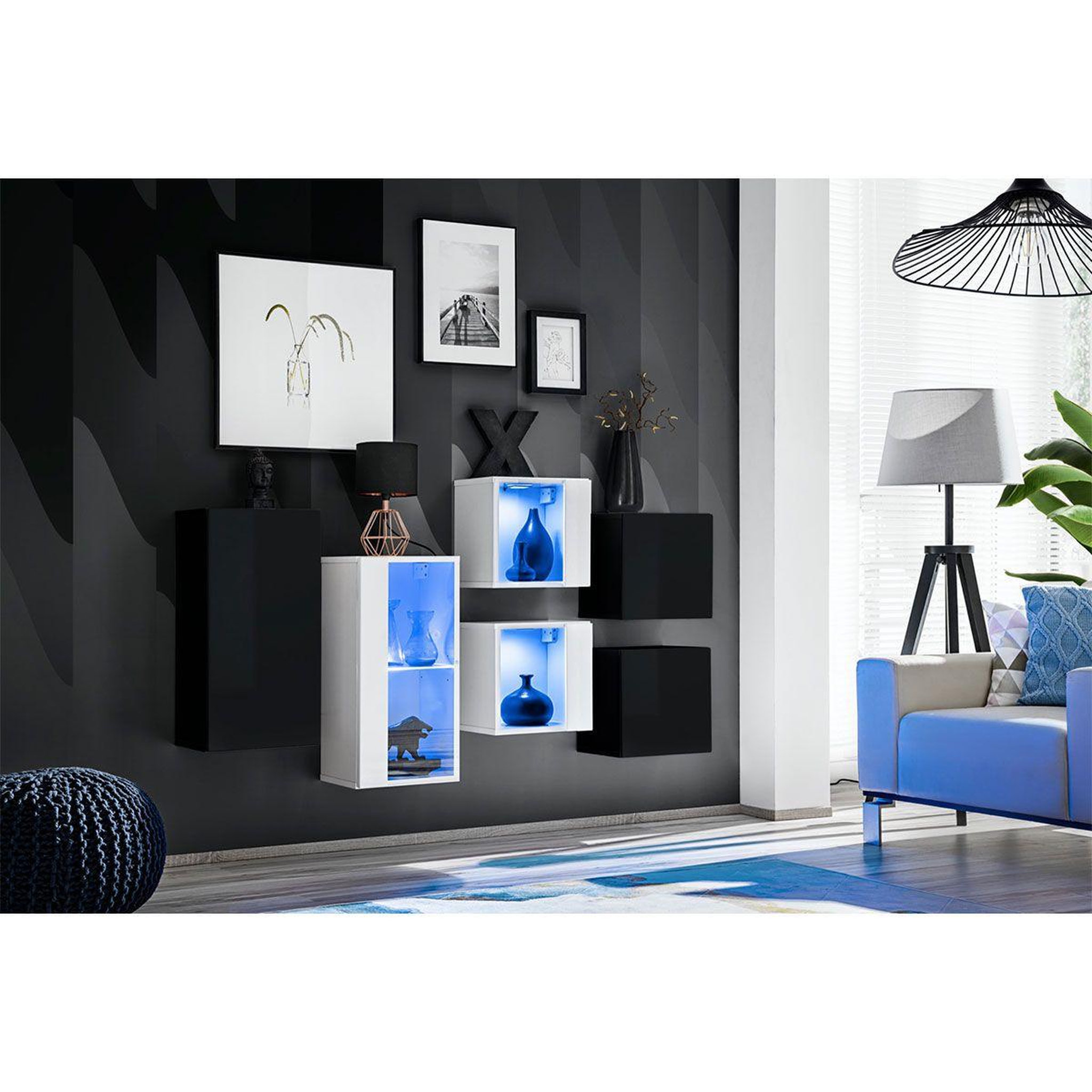 Voir la diapositive 2 : Paris Prix Meuble de rangement  switch iv  320cm noir & blanc
