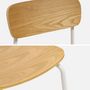 Voir la diapositive 5 : SWEEEK Lot de 2 chaises vintage contreplaqué avec placage bois et pieds métal L 43.5 x P 51 x H 77cm - Toby