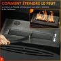 Voir la diapositive 5 : HOMCOM Cheminée bioéthanol sur pied style néo-rétro poêle - brûleur 1,2 L - contrôle de flamme et manche inclus - acier noir