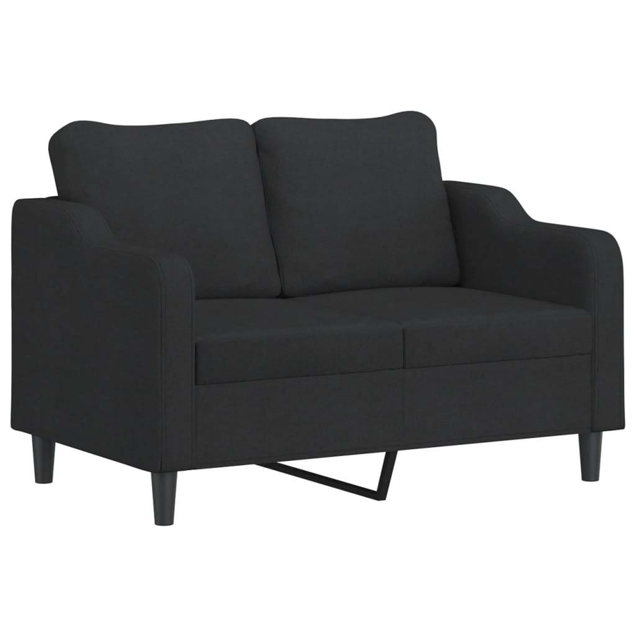 Voir la diapositive 4 : VIDAXL Ensemble de canapes 3 pcs avec coussins noir tissu