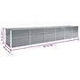 Voir la diapositive 6 : VIDAXL Lit sureleve de jardin Acier galvanise 480x80x77 cm Gris