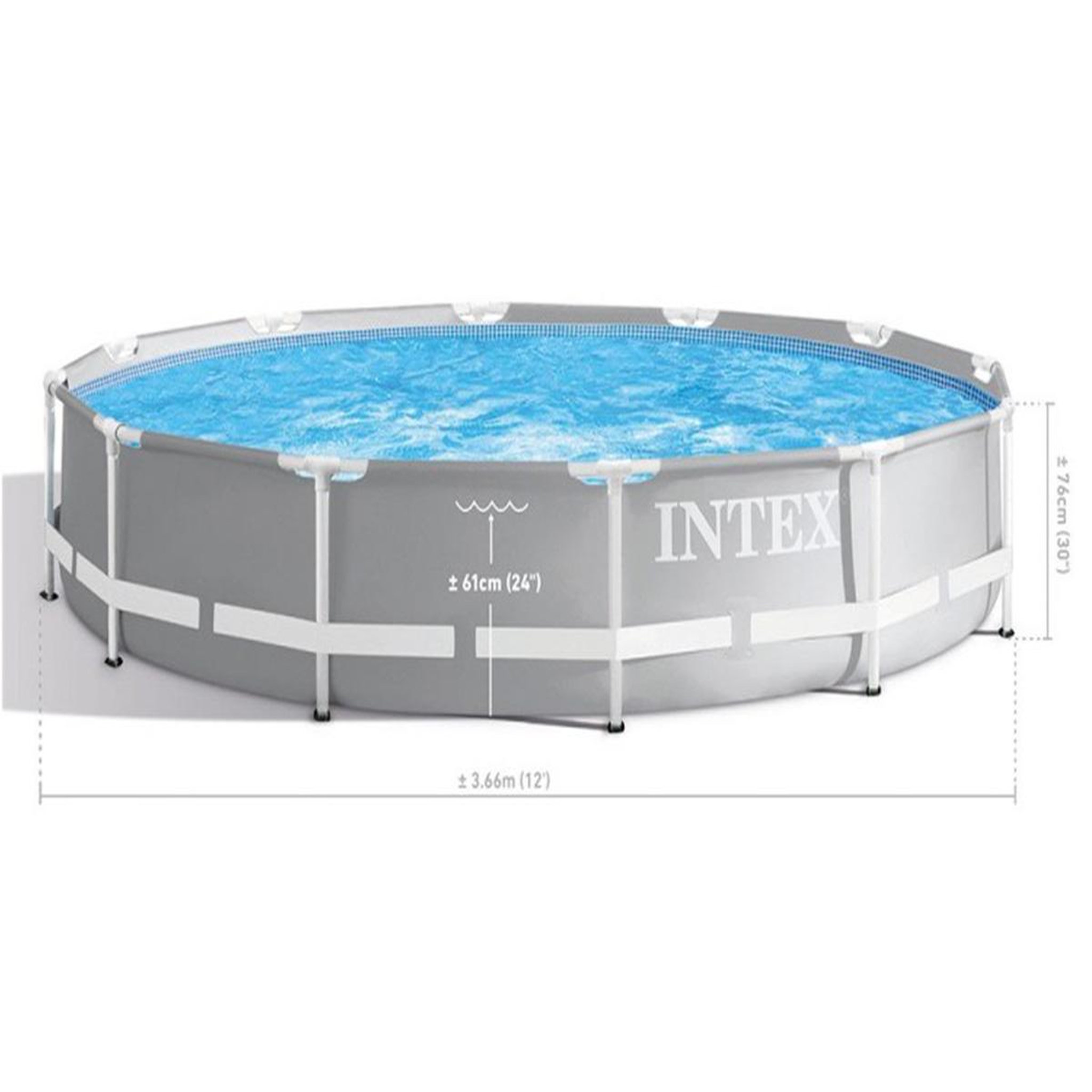 Voir la diapositive 5 : INTEX Piscine tubulaire prism frame ronde 3,66 x 0,76 m - intex