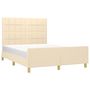 Voir la diapositive 3 : VIDAXL Cadre de lit sans matelas creme 140x200 cm tissu